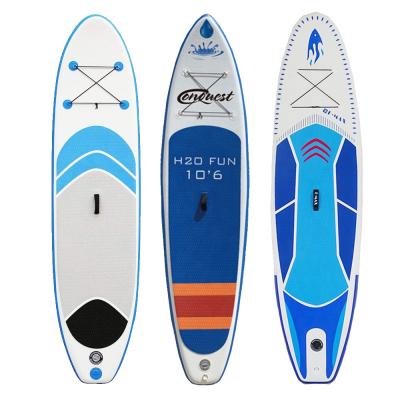 China GeeTone Unisex Surfing Watersports Double Panel Inflatable Surfboards 2020 Drop Point Paddle Layer ISUP Customize Standup Paddleboards for sale