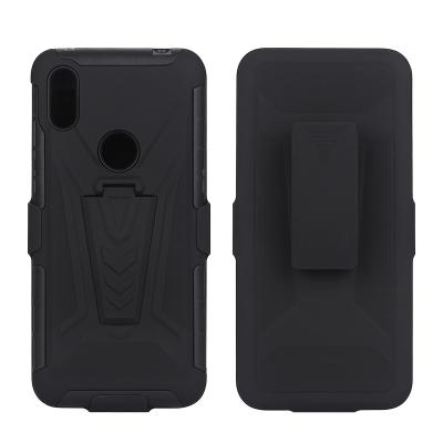 China Strong Protective Hard Case Clip Belt Case Mobile Phone Combo Case For ZTE V 2020 For ZTE V for sale