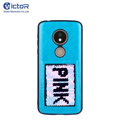 China Selling Dual Sizes Leather Sticker Back Cover For Motorola Moto G6 Gaming Phone Case And Accessories For Motorola Moto G6 Gaming for sale