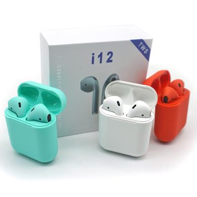 China fast shipping In-ear earbuds i12 and i12 earphone tws earphone i12 tws earbuds radio for sale