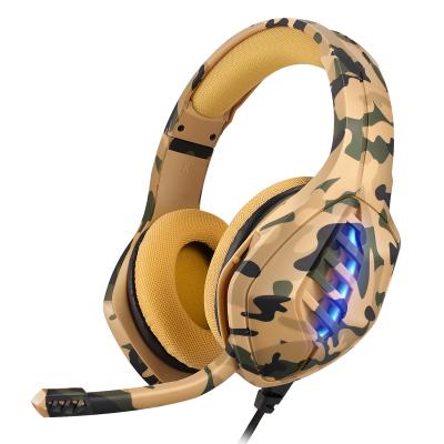 China Support Coonection Headband Multipoint Style Wired Led Light Up Gamer Headphones With Microphone Earbuds For Game for sale