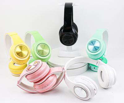 China Coonection Support BT Multipoint Foldable Wireless Earphone HIFI Headset Inpods Rumbles Macaron for sale