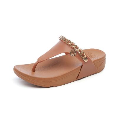 China 2022 Fashion Trend Design Ladies Flip Flop Slippers New High Quality Eva Heeled Sandals Fashion Slippers Fashionable for sale