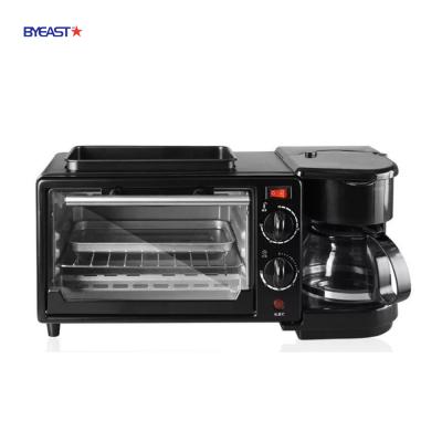 China Household Household Breakfast Machine Frying Pan Toaster Oven Coffee Maker 3 in 1 Breakfast Makers for sale