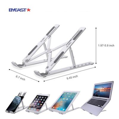 China Portable and Strong Adjustable Notebook Stand Aluminum Non-slip Foldable Stand Notebook Bracket Notebook Stand for sale