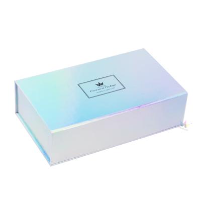 China Handmade Wholesale Holographic Logo Magnetic Packaging Boxes With Custom Dividers For Chocolates for sale