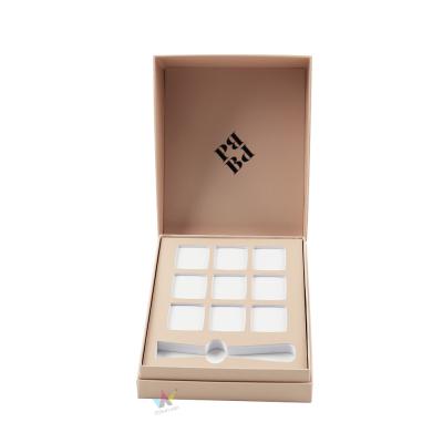 China Recycled Materials Custom Cosmetics Package With EVA Insert Rigid Cosmetic Cardboard Box for sale