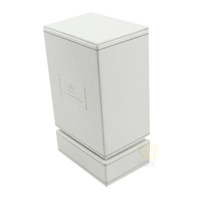 China Recycled Materials Customized Unique Shaped White Candle Boxes Care Kit Boxed Gold Shipping Box For Candles for sale