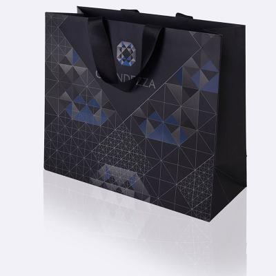 China Recyclable Black Bags Jewelry Shopping Box With Logo Custom Handbag Boxes With Logo Kraft Box Custom Print for sale