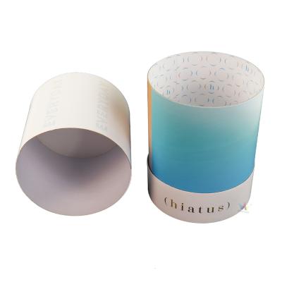 China Recyclable Custom Tube Cardboard Paper Packaging Boxes White Cylinder Round Jewelry Gift Box With Lid for sale