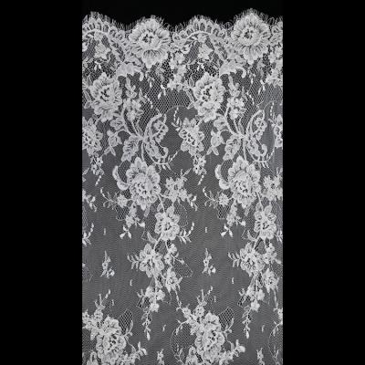 China Sweet Romantic Style Rayon&Nylon Beaded Embroidery Design French Lace Fabrics For Bridal for sale