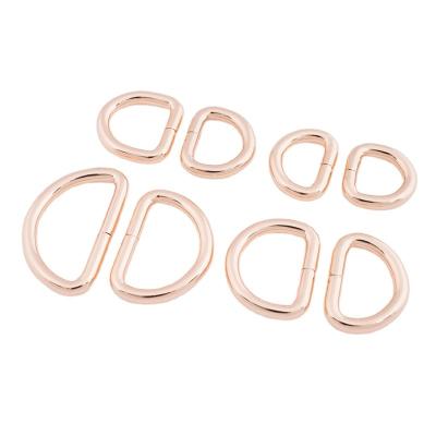 China Reasonable Wholesale Bag Accessories Handle D Ring Iron Metal Custom D-Ring Buckle Rainbow Colored Metal D-Ring For Handbags for sale