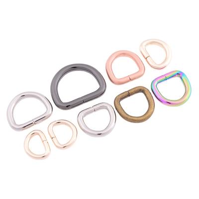 China Reasonable Hot Selling Smooth Polishing D Clips Plated Metal Iron Wire Bag Belt Hardware D Ring Accessories With High Quality for sale