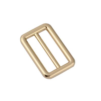 China New Design Three Slide Buckle Light Zinc Alloy Gold Nickel Free 32mm Adjustable Square To Strap Strap Adjustment Buckle for sale