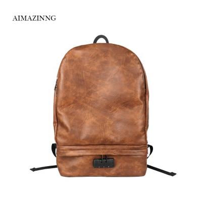 China Water and Smell Proof For Smoking Leather Carbon Lined Small Smell Proof Backpack Durable Combo Smell Proof Custom Backpack With Lockable Black for sale