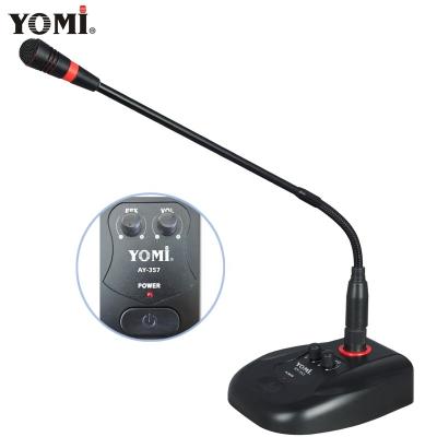 China Long receiving distance YOMI AY-357 desktop conference table microphone studio classroom school microphone for sale