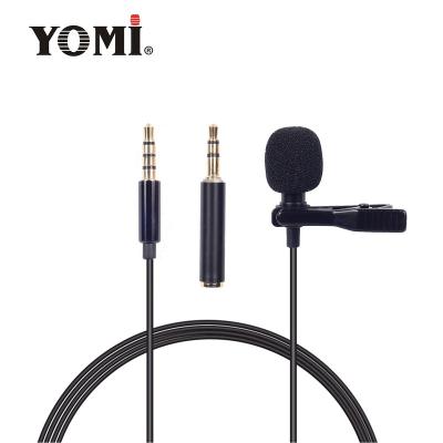 China YOMI M3 3.5mm Jack Lavalier Tie Clip Microphone Mini Audio Mic 3.5mm for Laptop Mini Portable Computer Phone Microphone for sale