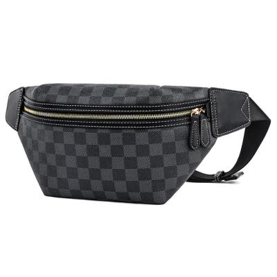 China Fashion Fashion Plaid Cross - Body Bag Tide Phone Pockets Lattice Chest Bag Small for sale