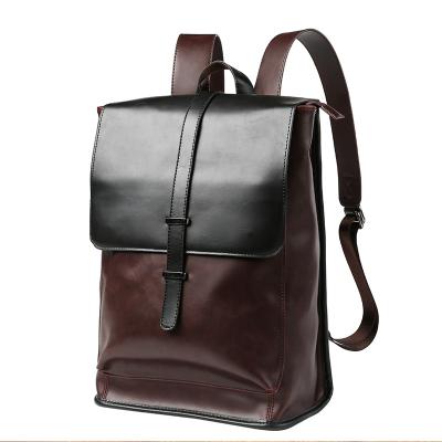 China Waterproof 2021 Hot Sales Laptop Bags Backpack For Men PU Crazy Horse Leather Laptop Bag Bags For Men Backpack for sale