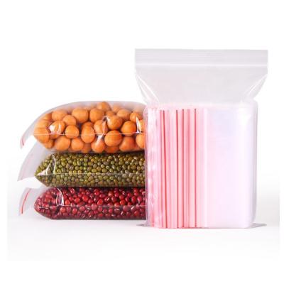 China Custom PE Zipper Moisture Proof Transparent Bag Eco-friendly Plastic Bags For Food for sale