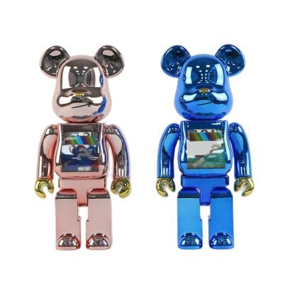 China Bright Color 28cm 400% Trend 2 Tidal Brand Bear@brick JSB Violent Bear ABS Stock Number With Boxed for sale