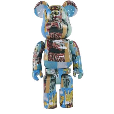 China Trend 1 Color 28cm 400% Tide Brand Bear@brick Basquiat Zeni Violent Bear ABS Stock Number With Boxed for sale