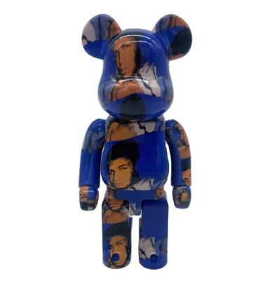 China Trend 1 color 28cm 400% tide brand Bear@brick Muhammad Ali Violent Bear ABS stock number with boxed for sale