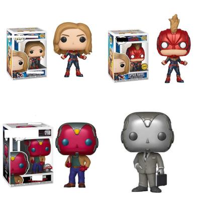 China Shake Her Head 4 Styles 10cm POP Tidal Brand Funko Vision Wanda Captain Marvel PVC Vinyl Action Number With Boxed for sale