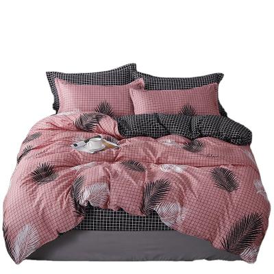 China Nondisposable Sheet Printed Bedding Set Nordic Bed Linen Sheet Plaid Comforter Covers Double Queen Single Comforter Covers Bedding Sets for sale