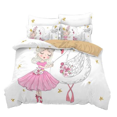 China Anti-Pull Cartoon Bedding Set for Girls Princess Blanket Quilt Cover Quilt Cover Set and Baby Kids Crib Quilt Cover Pillowcase for sale