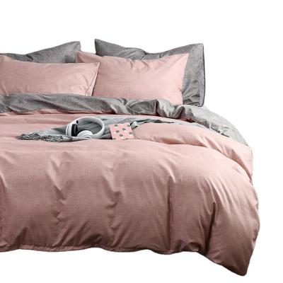 China Classic Anti-Pull Bedding Set Solid Color Duvet Cover Sets Comforter Covers Green Pink Blue Gray European Queen King Size Pillowcases for sale