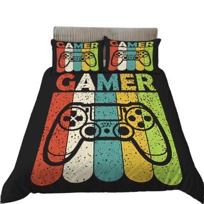 China Anti-Pull 2/3 Pcs Gamer Duvet Cover Set Cartoon Bedding Kids Boys Girls Bed Linen Blanket Comforter Blanket Gamer Bedding Set play comforter for sale