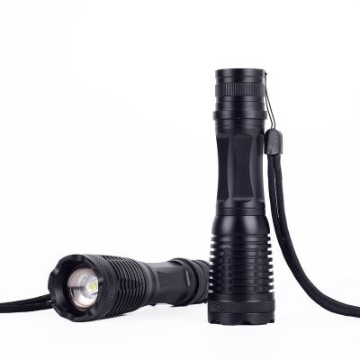 China Zoomable Led Flashlight High Quantity High Quantity UV Light Rechargeable T6 LED Black Flashlight Super Bright Spotlight For Camping for sale