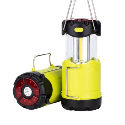 China Eco-Friendly Ready To Ship Hot Sale Super Bright COB LED Portable Hanging Telescopic Camping Lantern With 3*AA Flashlight Battery Included for sale