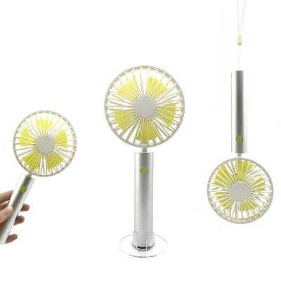 China Cool Portable Handheld Rechargeable 2000mAh Battery 3rd Speed ​​Built-in Kongjia Aluminum Alloy Mini USB 18650 Vertical Desktop Fan for sale