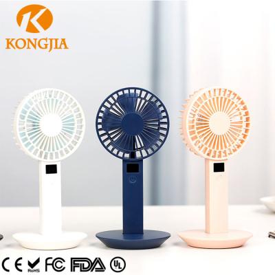 China Factory Wholesale 3 Tier High Power Display Screen Mini Handheld USB Rechargeable Table Fan for sale