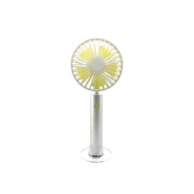 China New Design Car Portable Mini Handheld Aluminum Alloy Metal USB Rechargeable 30 Degree Hand Head Fan With 3 Speeds for sale