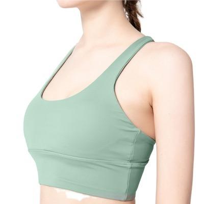 China Wholesale Breathable 6 Colors Sports Bra Women Fitness Tops Bra Seamless High Stretch Yoga Gym Wear Breathable Running Jogging Vest for sale