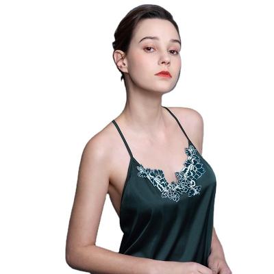 China Wholesale Loungewear Home Of High Quality Breathable Satin Pajamas Lace Up Sexy Lingeries For Women Pajamas Set for sale