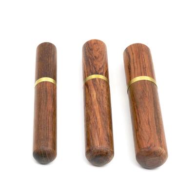 China Luxury Portable Storage Case Cigar Tube Humidor Rosewood Tobacco Cigar Holder Somoker Handmade Wooden Gift for sale