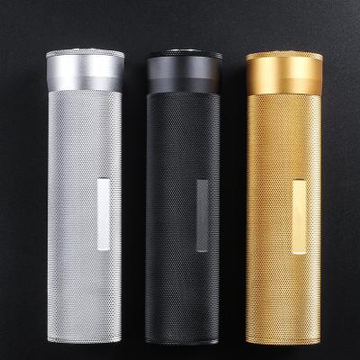 China Luxury Portable Aluminum Tube MINI Travel Cigar Case With Humidifier Hygrometer Humidifier Holder Instrument Accessories for sale