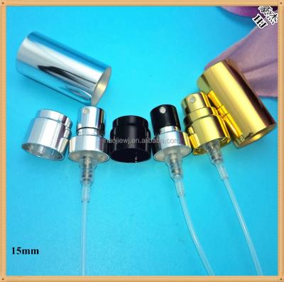 China Non Spill 15mm Perfume Crimp Pump Sprayer With Aluminum Collar And Cap for sale