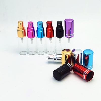 China Personal Care 5ML Perfume Sprayer Glass Bottle With 13/410 Pump Aluminum Sprayer 17*65mm for sale