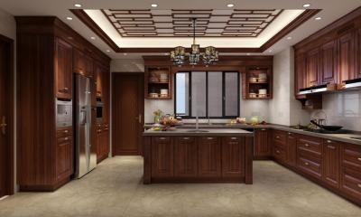 China High End Stainless Steel Kitchen Cabinetry With New Chinese Style And Vintage Design for sale