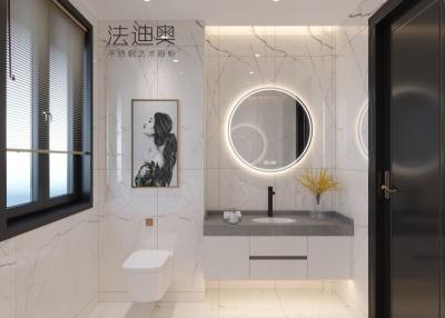 China Moderne, klassische, Edelstahl-Badezimmer-Vanity mit intelligenten Accessoires und schwimmendem Design zu verkaufen