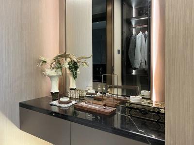 China Custom-Badezimmer Schränke Garderobe Eitelkeit Einheit mit Licht Taupe Finish Anti-Rost zu verkaufen