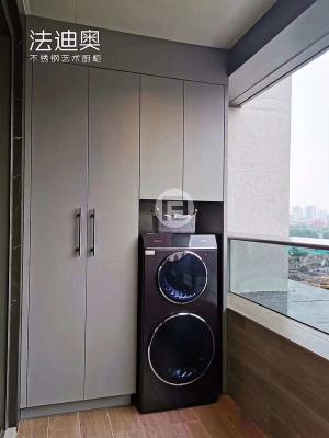 China Modern Durable Stainless Steel Balcony Storage Cabinet With Starlight Gray Finish for sale