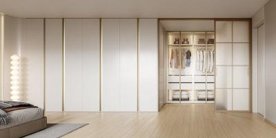 Cina Modern Elegance Stainless Steel Wardrobe With Gold Accents Wear Resistant in vendita