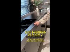 customizable u shaped kitchen cupboards with quartz countertop