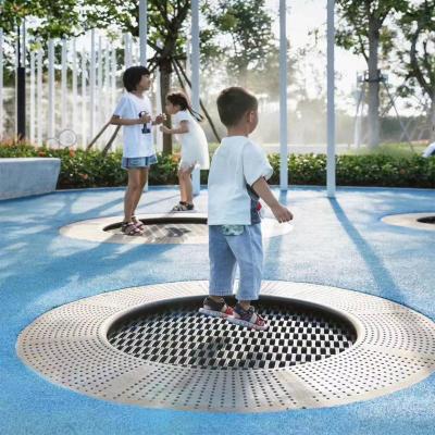 China Without protective net outdoor park inground trampoline for sale